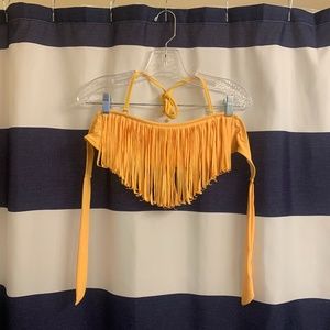 Fun and bright yellow bikini top!